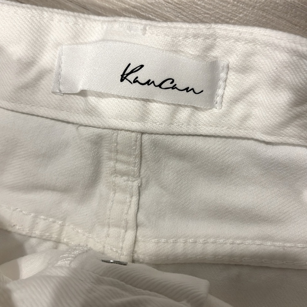 KanCan White Button Fly Fringe Women's Straight Leg Jeans Size 27 - Picture 9 of 15